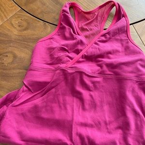 Pink Lululemon workout top